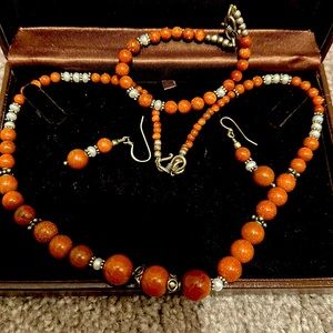 Necklace set with earrings and bracelet